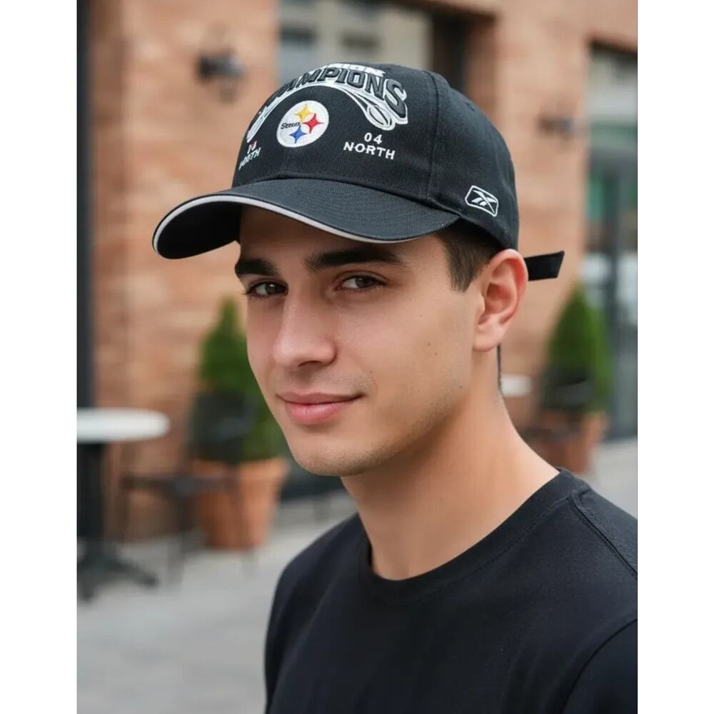 VTG Pittsburgh Steelers NFL 2004 Division Champions Reebok Hat Baseball Cap